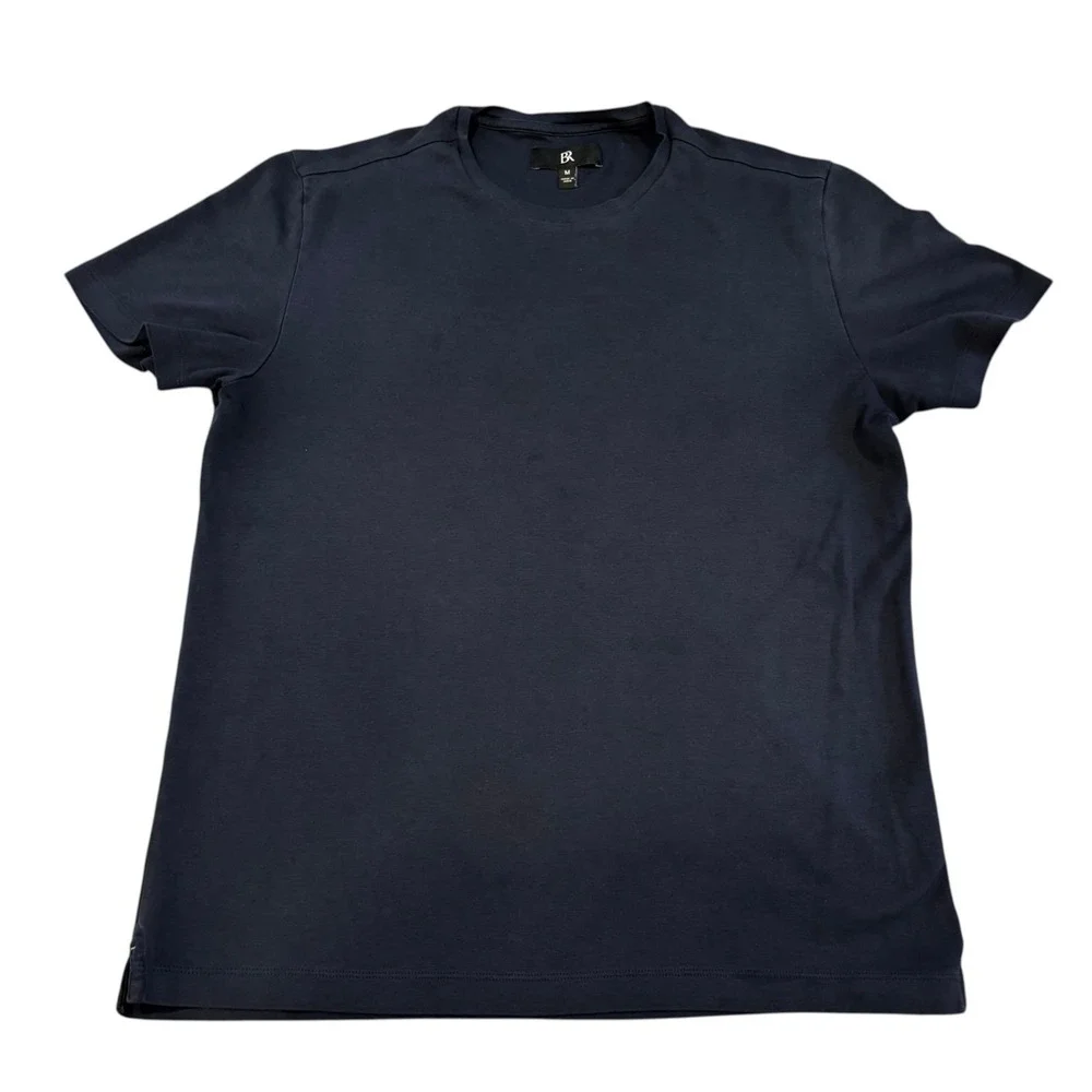 Banana Republic Regular Fit Men's Crew Neck T-shirt Navy Blue Cotton Size M